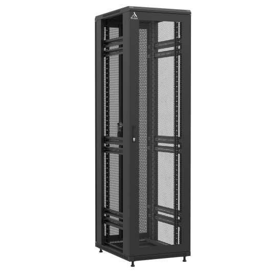 Baie en kit Ligne 1200 47U 600x800mm, porte avant : Simple Nid d'Abeille, porte arrière : Double Nid d'Abeille, sans panneaux latéraux main product photo