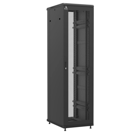 Baie en kit Ligne 1200 47U 600x800mm, porte avant : Simple Nid d'Abeille, porte arrière : Sans Porte, avec panneaux latéraux main product photo