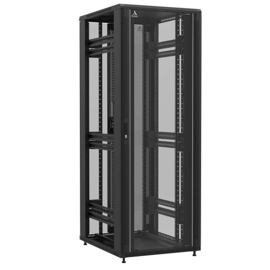 Baie en kit Ligne 1200 47U 800x1000mm, porte avant : Simple Verre, porte arrière : Double Verre, sans panneaux latéraux main product photo