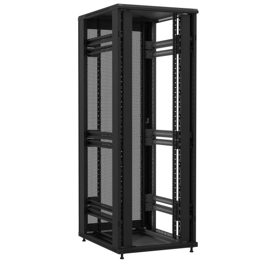 Baie en kit Ligne 1200 47U 800x1000mm, porte avant : Sans Porte, porte arrière : Simple Nid d'Abeille, sans panneaux latéraux main product photo