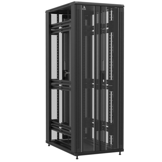 Baie en kit Ligne 1200 47U 800x1200mm, porte avant : Double Verre, porte arrière : Double Verre, sans panneaux latéraux main product photo