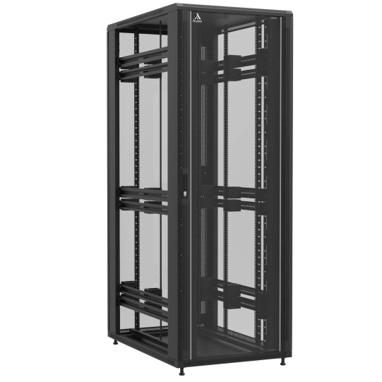 Baie en kit Ligne 1200 47U 800x1200mm, porte avant : Simple Verre, porte arrière : Simple Verre, sans panneaux latéraux main product photo