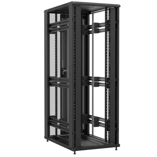 Baie montée Ligne 1200 47U 800x1200mm, porte avant : Sans Porte, porte arrière : Double Verre, sans panneaux latéraux main product photo