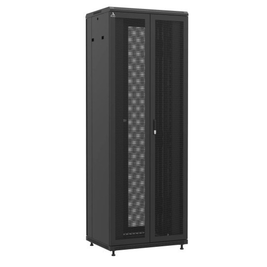 Baie en kit Ligne 1200 47U 800x600mm, porte avant : Double Nid d'Abeille, porte arrière : Double Nid d'Abeille, avec panneaux latéraux main product photo