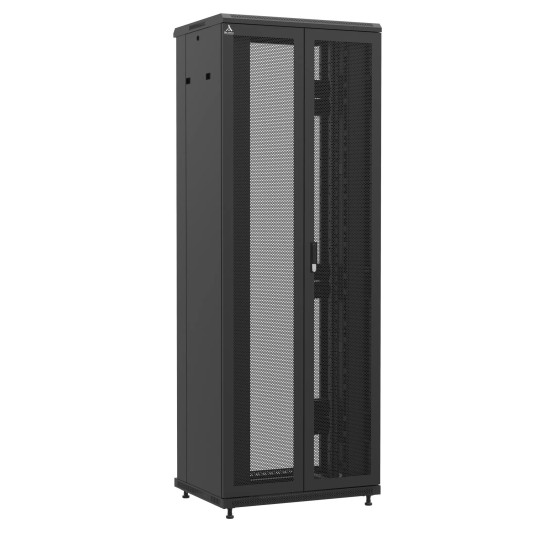 Baie en kit Ligne 1200 47U 800x600mm, porte avant : Double Nid d'Abeille, porte arrière : Sans Porte, avec panneaux latéraux main product photo