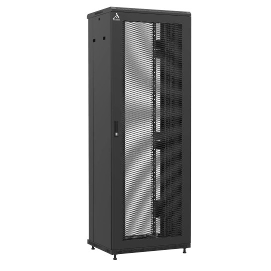 Baie en kit Ligne 1200 47U 800x600mm, porte avant : Simple Nid d'Abeille, porte arrière : Sans Porte, avec panneaux latéraux main product photo