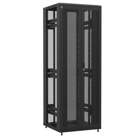 Baie en kit Ligne 1200 47U 800x800mm, porte avant : Double Nid d'Abeille, porte arrière : Double Verre, sans panneaux latéraux main product photo