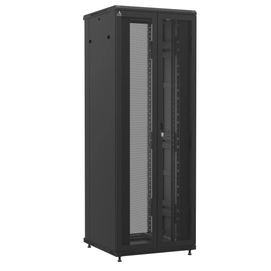 Baie en kit Ligne 1200 47U 800x800mm, porte avant : Double Nid d'Abeille, porte arrière : Sans Porte, avec panneaux latéraux main product photo