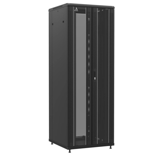Baie en kit Ligne 1200 47U 800x800mm, porte avant : Double Verre, porte arrière : Double Verre, avec panneaux latéraux main product photo
