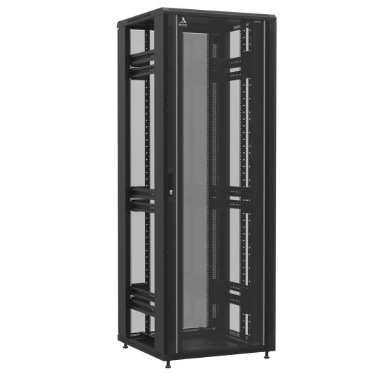 Baie montée Ligne 1200 47U 800x800mm, porte avant : Simple Verre, porte arrière : Double Verre, sans panneaux latéraux main product photo