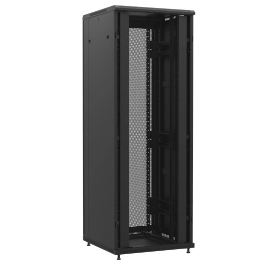 Baie montée Ligne 1200 47U 800x800mm, porte avant : Sans Porte, porte arrière : Double Nid d'Abeille, avec panneaux latéraux main product photo