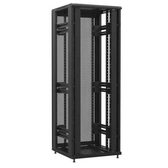 Baie montée Ligne 1200 47U 800x800mm, porte avant : Sans Porte, porte arrière : Double Nid d'Abeille, sans panneaux latéraux main product photo