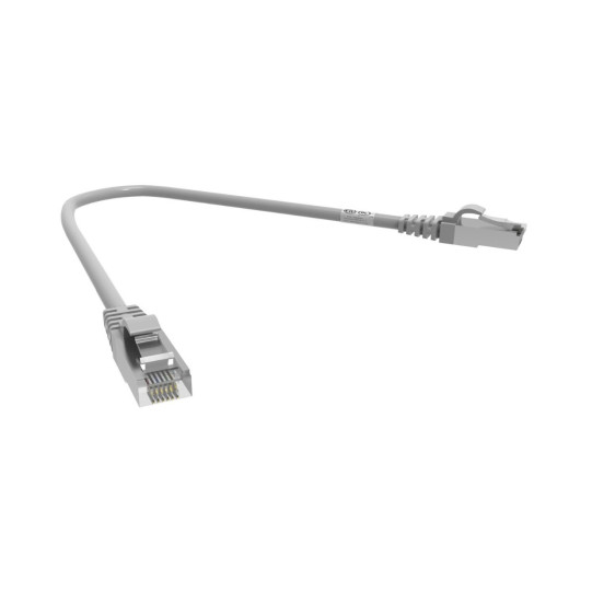 Cordon RJ45 cat 6 surmoulé FUTP 100 Ohms LSOH, 0,3m, gris main product photo
