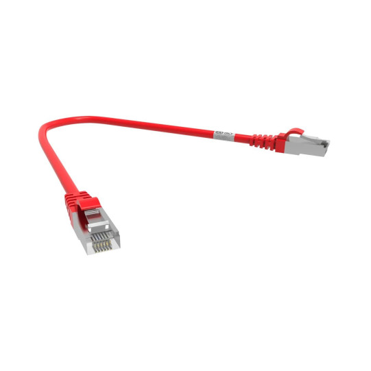 Cordon RJ45 cat7 SFTP 100 Ohms LSOH surmoulé rouge 0,30m main product photo