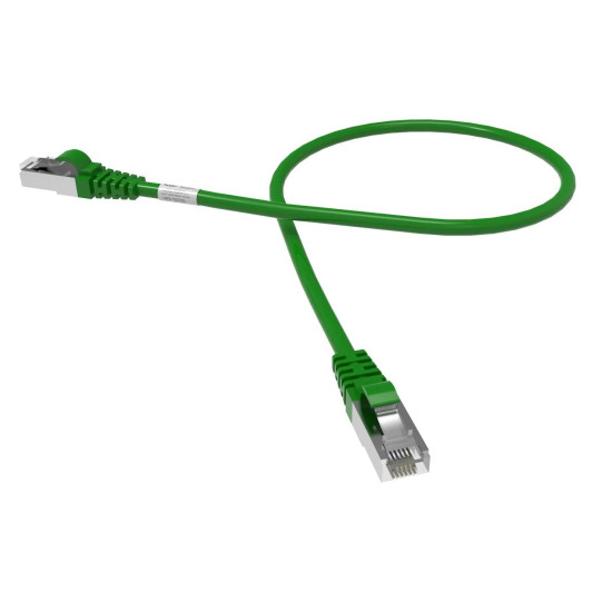 Cordon RJ45 cat7 SFTP 100 Ohms LSOH surmoulé vert 0,50m main product photo