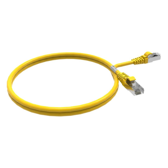 Cordon RJ45 cat7 SFTP 100 Ohms LSOH surmoulé jaune 1m main product photo