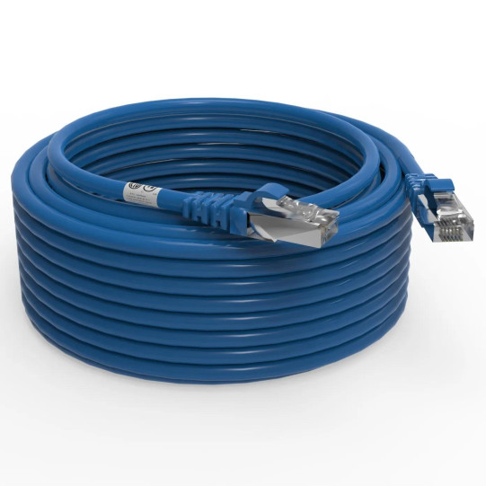 Cordon RJ45 cat7 SFTP 100 Ohms LSOH surmoulé bleu 10m main product photo