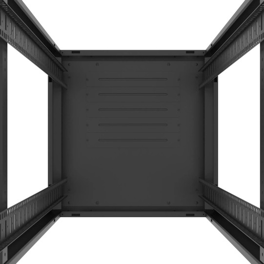 En kit - Baie de brassage 31U 600x600x1585mm (LxPxH) 500kg, Porte avant en verre / Porte arrière panneau plein, Sans panneaux latéraux