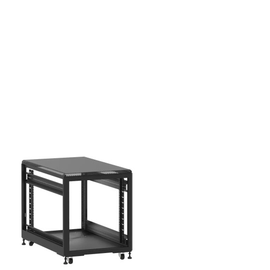 En kit - Mini baie de brassage 12U 600x1000x740mm (LxPxH) 500kg, Sans porte avant et arrière, Sans panneaux latéraux main product photo