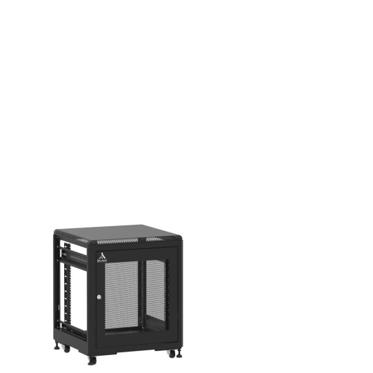En kit - Mini baie de brassage 12U 600x600x740mm (LxPxH) 500kg, Porte avant nid d'abeille / Sans porte arrière, Sans panneaux latéraux main product photo