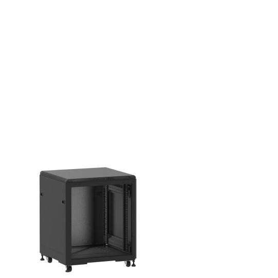 Mini baie de brassage 12U 600x600x740mm (LxPxH) 500kg, Sans porte avant / Porte arrière panneau plein main product photo