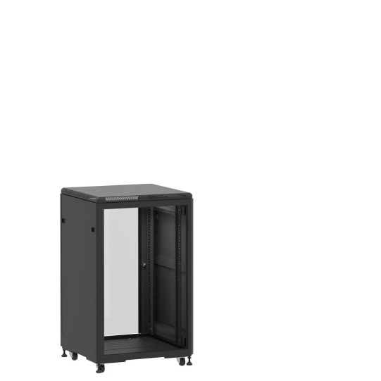 En kit - Baie de brassage 18U 600x600x1007mm (LxPxH) 500kg, Sans porte avant / Porte arrière en verre main product photo