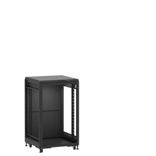 Baie de brassage 18U 600x600x1007mm (LxPxH) 500kg, Sans porte avant / Porte arrière panneau plein, Sans panneaux latéraux main product photo