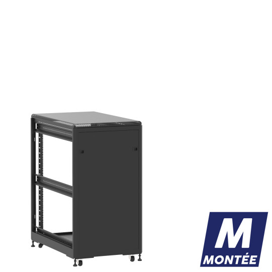 Baie de brassage 21U 600x1000x1141mm (LxPxH) 500kg, Porte avant panneau plein / Sans porte arrière, Sans panneaux latéraux main product photo