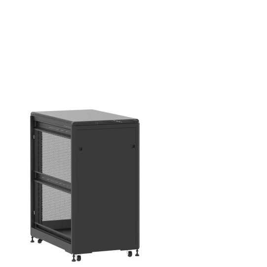 En kit - Baie de brassage 21U 600x1000x1141mm (LxPxH) 500kg, Porte avant panneau plein / Porte arrière nid d'abeille, Sans panneaux latéraux main product photo