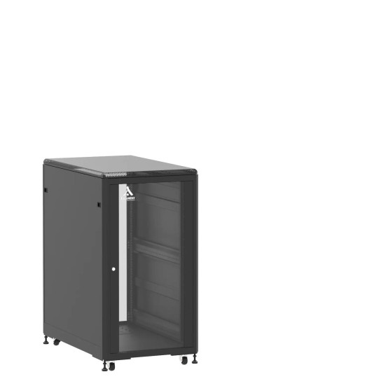 En kit - Baie de brassage 21U 600x1000x1141mm (LxPxH) 500kg, Porte avant en verre / Sans porte arrière main product photo