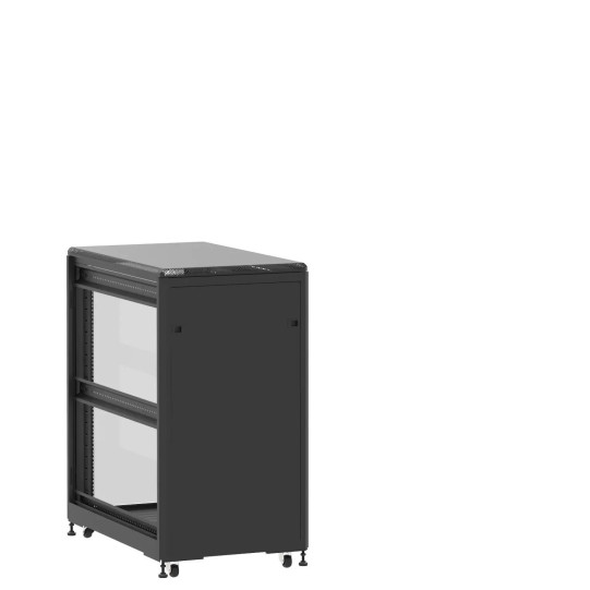 Baie de brassage 21U 600x1000x1141mm (LxPxH) 500kg, Porte avant panneau plein / Porte arrière en verre, Sans panneaux latéraux main product photo