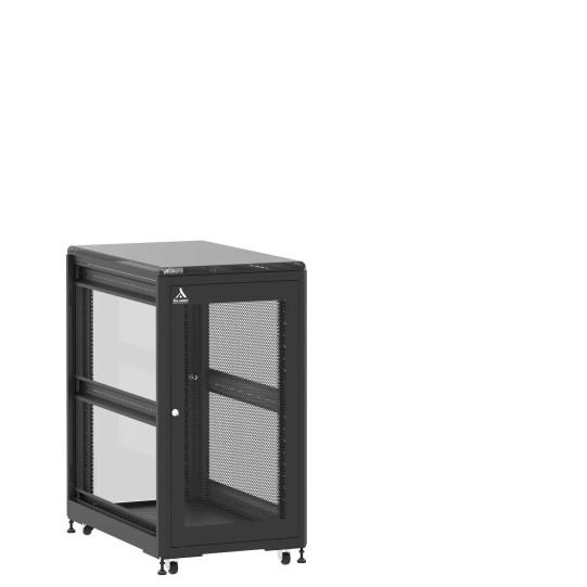 Baie de brassage 21U 600x1000x1141mm (LxPxH) 500kg, Porte avant nid d'abeille / Porte arrière en verre, Sans panneaux latéraux main product photo