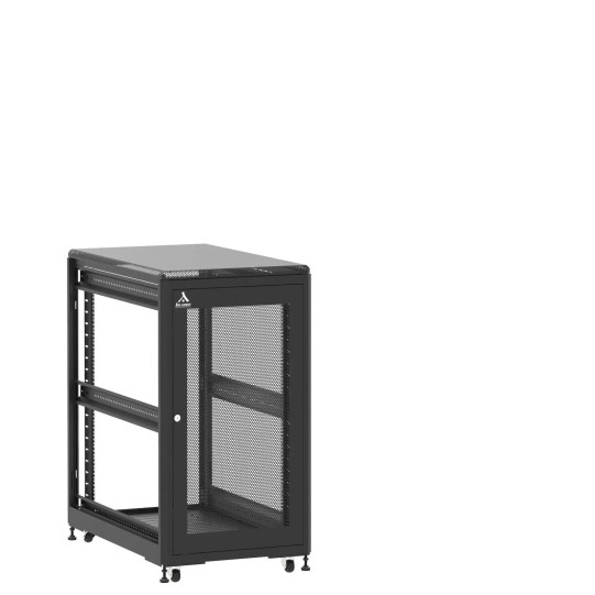 Baie de brassage 21U 600x1000x1141mm (LxPxH) 500kg, Porte avant nid d'abeille / Sans porte arrière, Sans panneaux latéraux main product photo