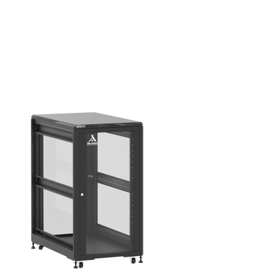Baie de brassage 21U 600x1000x1141mm (LxPxH) 500kg, Porte avant et arrière en verre, Sans panneaux latéraux main product photo