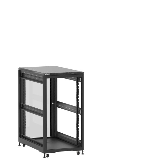 Baie de brassage 21U 600x1000x1141mm (LxPxH) 500kg, Sans porte avant / Porte arrière en verre, Sans panneaux latéraux main product photo