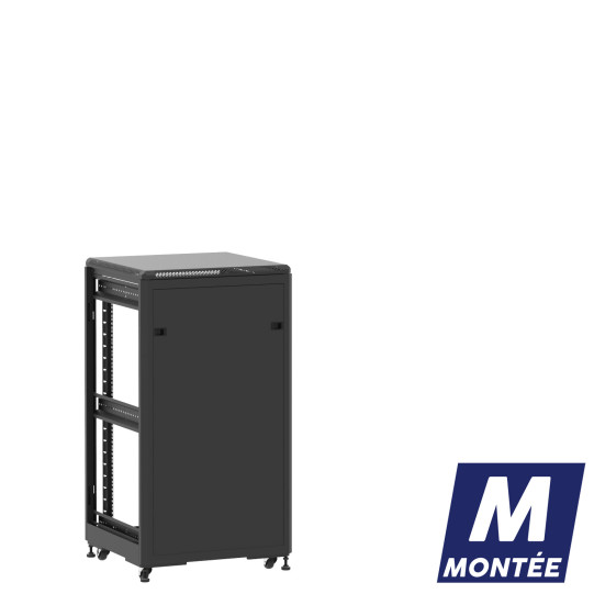 Baie de brassage 21U 600x600x1141mm (LxPxH) 500kg, Porte avant panneau plein / Sans porte arrière, Sans panneaux latéraux main product photo