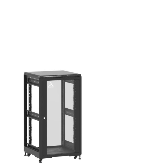 En kit - Baie de brassage 21U 600x600x1141mm (LxPxH) 500kg, Porte avant en verre / Sans porte arrière, Sans panneaux latéraux main product photo