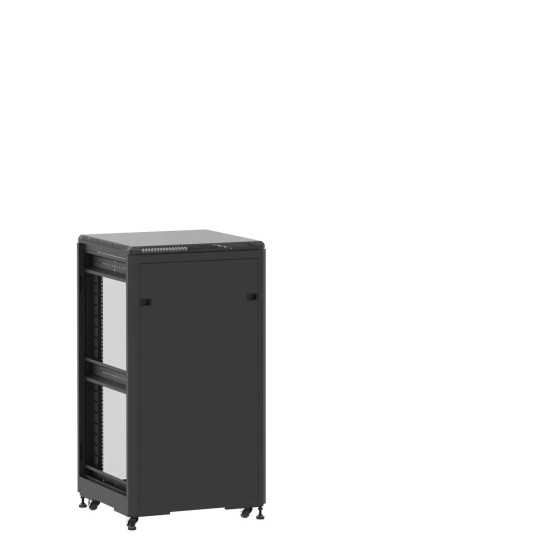 Baie de brassage 21U 600x600x1141mm (LxPxH) 500kg, Porte avant panneau plein / Porte arrière en verre, Sans panneaux latéraux main product photo