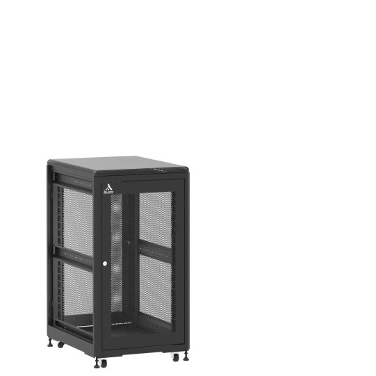 En kit - Baie de brassage 21U 600x800x1141mm (LxPxH) 500kg, Porte avant et arrière nid d'abeille, Sans panneaux latéraux main product photo