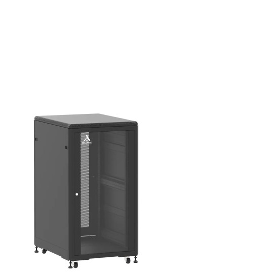 En kit - Baie de brassage 21U 600x800x1141mm (LxPxH) 500kg, Porte avant en verre / Porte arrière nid d'abeille main product photo