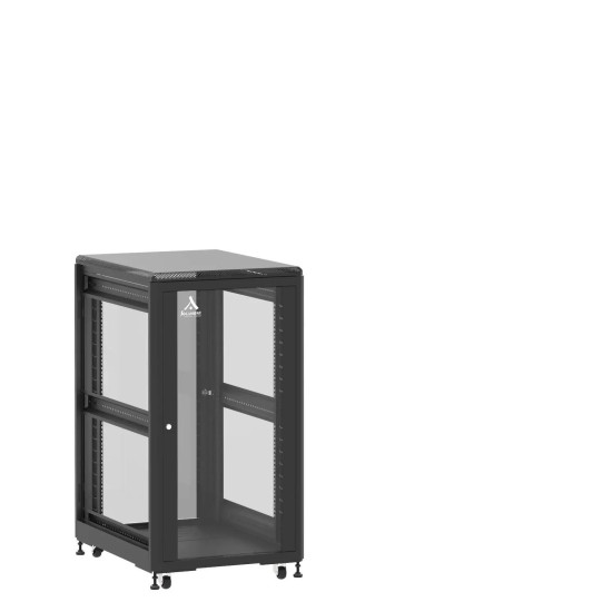 En kit - Baie de brassage 21U 600x800x1141mm (LxPxH) 500kg, Porte avant et arrière en verre, Sans panneaux latéraux main product photo