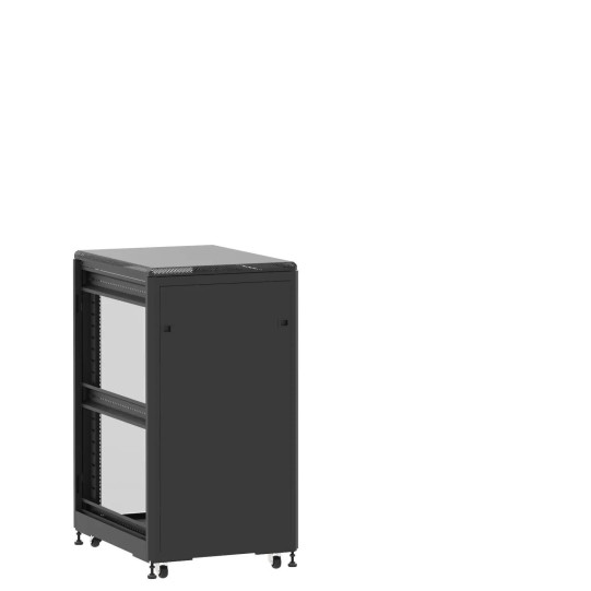 Baie de brassage 21U 600x800x1141mm (LxPxH) 500kg, Porte avant panneau plein / Porte arrière en verre, Sans panneaux latéraux main product photo