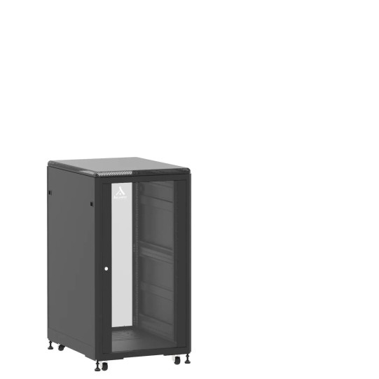 Baie de brassage 21U 600x800x1141mm (LxPxH) 500kg, Porte avant en verre / Sans porte arrière main product photo
