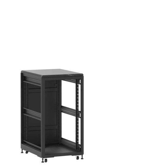 Baie de brassage 21U 600x800x1141mm (LxPxH) 500kg, Sans porte avant / Porte arrière panneau plein, Sans panneaux latéraux main product photo