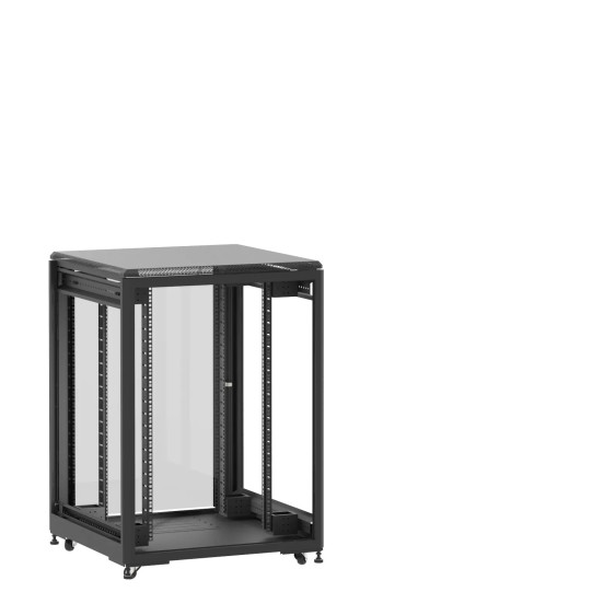 En kit - Baie 21U 800x800mm, porte avant : Sans Porte, porte arrière : Simple Verre, sans panneaux latéraux main product photo