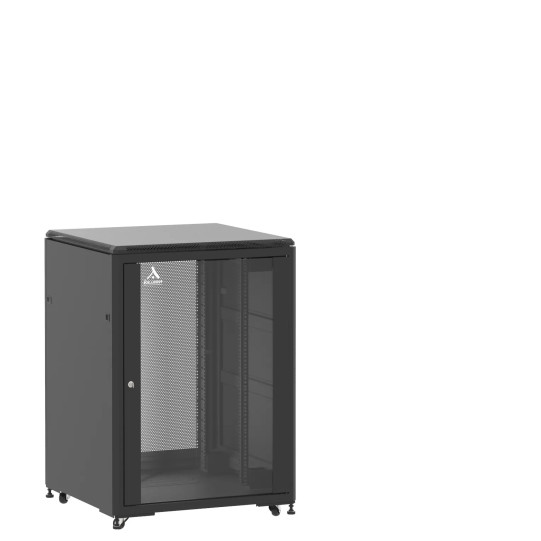 Baie 21U 800x800mm, porte avant : Simple Verre, porte arrière : Simple Nid d'Abeille, avec panneaux latéraux main product photo