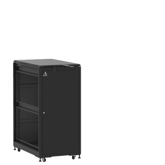 En kit - Baie 24U 600x1000mm, porte avant : Simple Pleine, porte arrière : Simple Pleine, sans panneaux latéraux main product photo