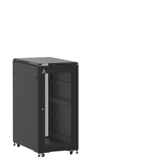 Baie 24U 600x1000mm, porte avant : Simple Nid d'Abeille, porte arrière : Sans Porte, avec panneaux latéraux main product photo