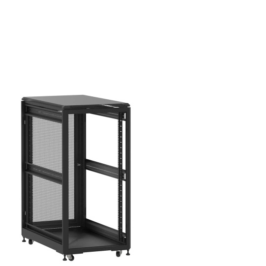 Baie 24U 600x1000mm, porte avant : Sans Porte, porte arrière : Simple Nid d'Abeille, sans panneaux latéraux main product photo