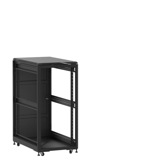 Baie 24U 600x1000mm, porte avant : Sans Porte, porte arrière : Simple Pleine, sans panneaux latéraux main product photo